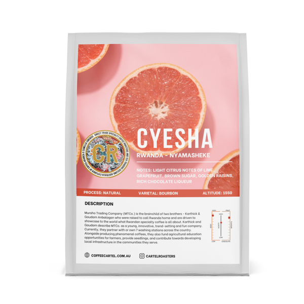 Cartel Roasters - Rwanda Cyesha Nyamasheke Natural Process - Espresso roast