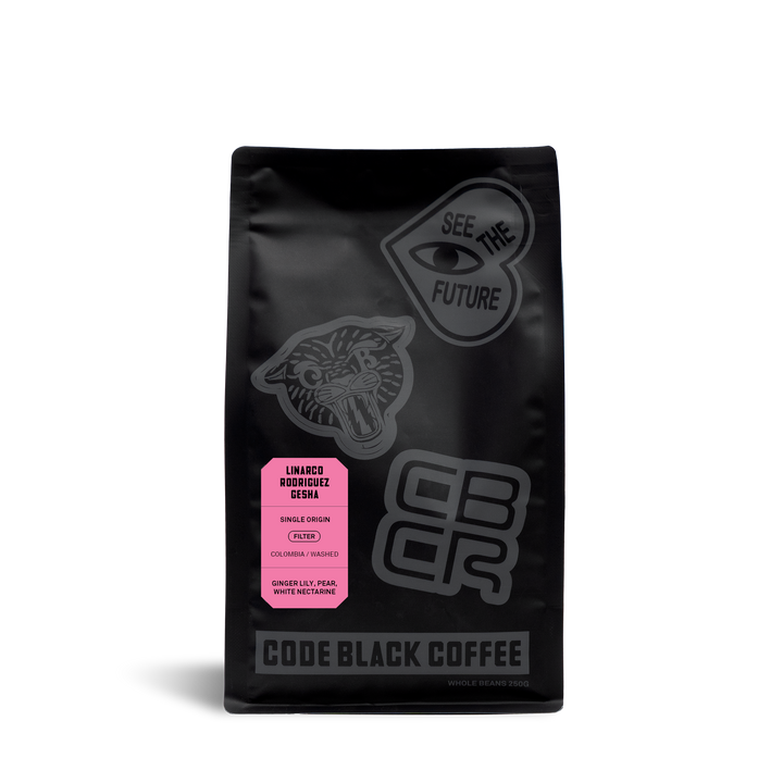 Code Black - Colombia Linarco Rodriguez Gesha - Washed process - Filter roast